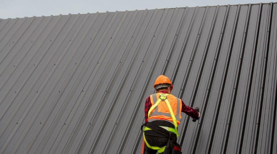 Professional gutter cleaning in De Soto, IL